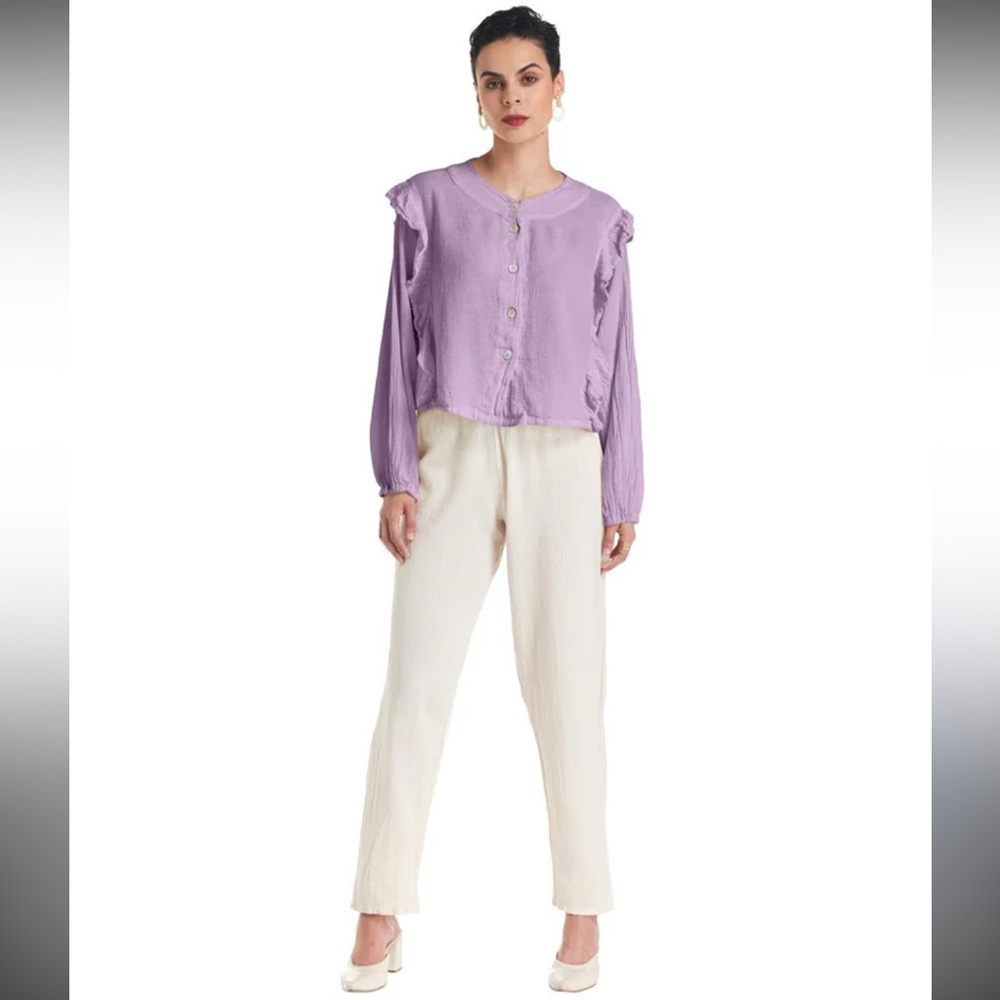 Oh My Gauze Barbie Cotton Gauze Blouse In Orchard NWT Women’s Size 2 L/XL